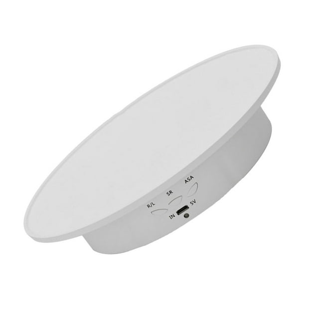 VONKY Rotating Display Stand Jewelry Shoes Adjustable Revolving Mirror Base White White Velvet Base