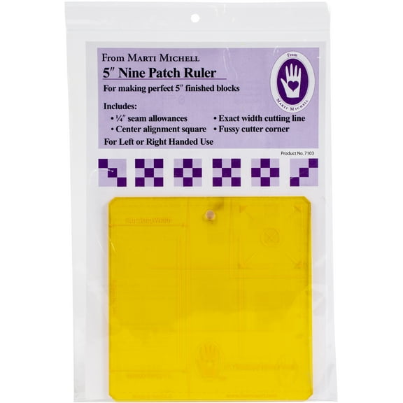 Marti Michell Nine Patch Ruler 5"-