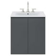 thumbnail image 6 of Modway Bryn 24" Wall-Mount Bathroom Vanity in Gray White, 6 of 9