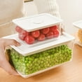 thumbnail image 3 of PENGXIANG Boîte de Drainage en Plastique pour Réfrigérateur, Conservation des Aliments, Rangement, Contenant avec Couvercle, 3 of 10
