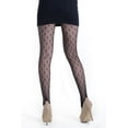 thumbnail image 3 of Lady's Fashion Designed Fishnet Footless Tights, Black-783, 3 of 4