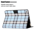 thumbnail image 2 of Case for iPad 6th Generation, Plaid Design Cute Stylish Shockproof Cover with Kickstand Magnetic Flip Folio Case for iPad 6th Generation 9.7 inch,Blue, 2 of 6