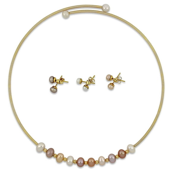 Everly Women's Cultured Pearl Goldtone Jewelry Set