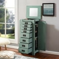 thumbnail image 2 of Ziva Jewelry Armoire, Teal, 2 of 6
