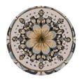 thumbnail image 4 of WYYP Flowers Leaves Circular Design Table Cover 100% Polyester Fiber Great for Home Kitchen/Parties/Holiday Dinner White, 4 of 8