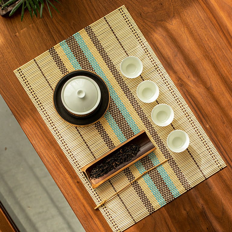 Bamboo Table Runner Tea Mat, Bamboo Mat Dining Table