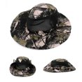 thumbnail image 5 of harmtty Unisex Summer Camo Breathable Mesh Sun Protection Hat Boonie Outdoor Hunting Cap,Coffee Green#, 5 of 8