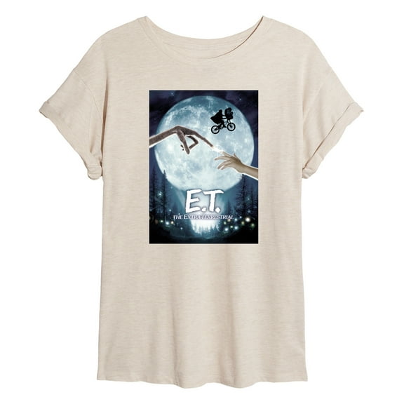 E.T. The Extra Terrestrial - The Blue Moon Glow - Women's Oversized T-Shirt