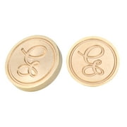 Powecrea Wax Seal Stamp, Roman Alphabet Sealing Wax Brass Heads 30mm for Wedding (E)