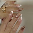 thumbnail image 4 of Long Press on Nails Square Fake Nails  False Nails with Rhinestones Designs Pink Nail Press ons Sparkly Artificial Nails Full  on Nails Cute Nails for Women 24Pcs, 4 of 12