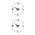 thumbnail image 4 of Ounissouiy Relojes de pared autoadhesivos 3D DIY Acrílico Espejo Pegatinas Hogar Dormitorio Sala de estar Decoración - Plata Type1 NO1, 4 of 6