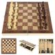 thumbnail image 1 of Juego de ajedrez de madera, 3 en 1, tablero de ajedrez de madera portátil, juego de tablero de ajedrez plegable, juego de ajedrez para actividades familiares de fiesta, juego de ajedrez, tablero de a, 1 of 5