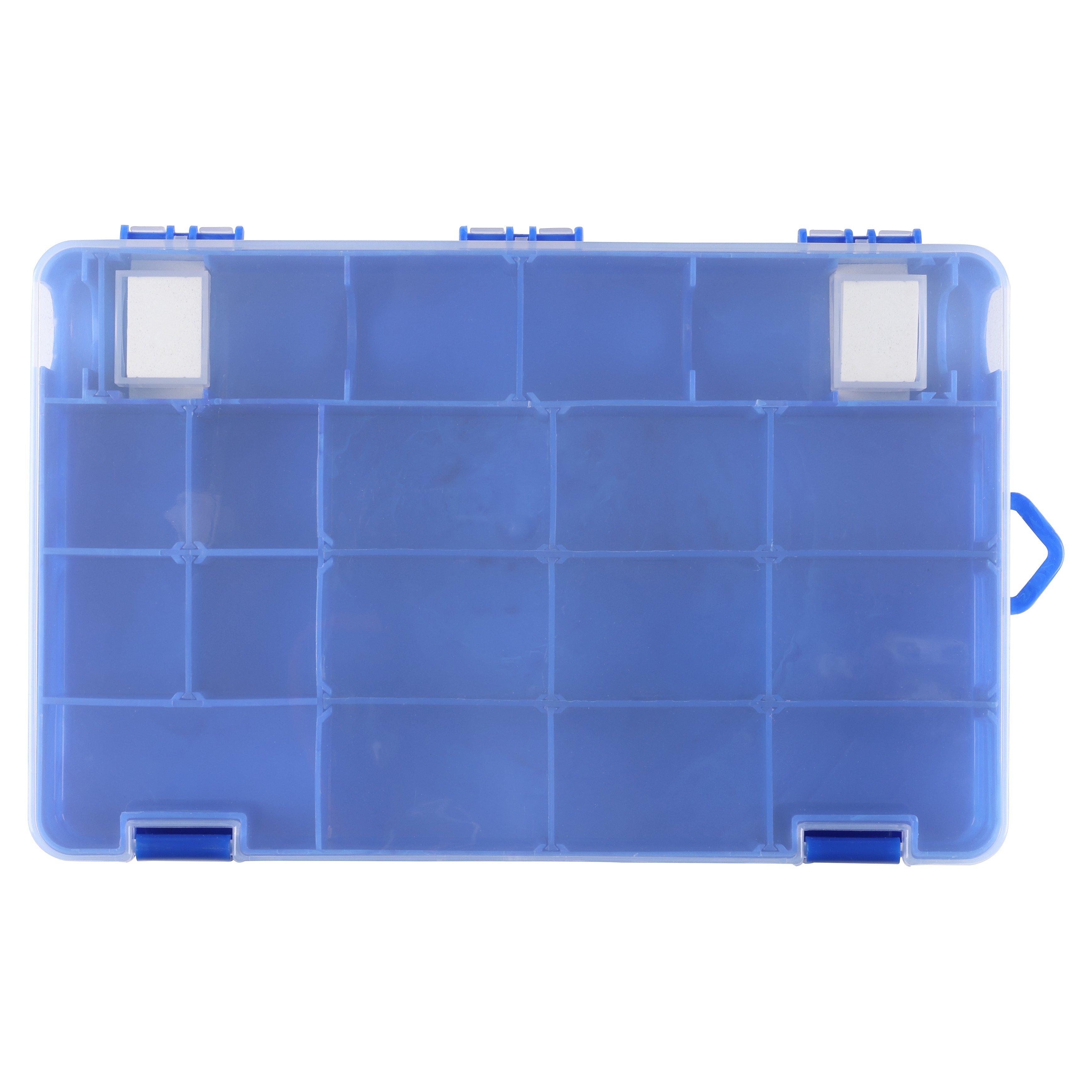 Shakespeare Tackle Box, 4-Pack, Adjustable Dividers, Blue Swirl