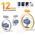 thumbnail image 3 of TODI 12 Ring Light with 63 extendable Tripod Stand, Selfie Ring Light with Phone Holder and Remote, Dimmable LED Ring Light & Selfie Stick for Makeup/Live Stream/Photography/Titkok, 3 of 5