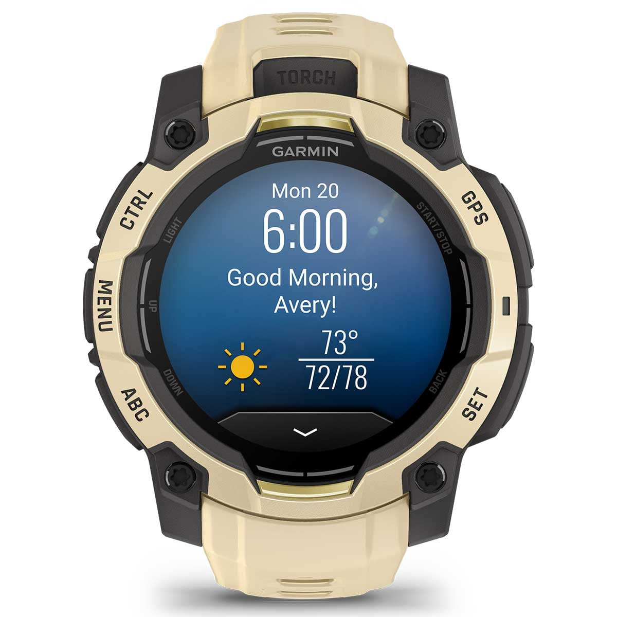 Garmin Instinct 3 Alpine Rush AMOLED (Citrine, 45 mm) Outdoor GPS Smartwatch Gift Box Bundle with PlayBetter HD Screen Protectors, Wall Adapter & Case
