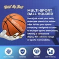 thumbnail image 2 of Hold My Ball Set of 2 Basketball & Soccer Ball Holders – White Left & Right Hand Wall Mount Displays for Ball Storage & Memorabilia - Ball Holder Display for Sports Collectors, 2 of 7