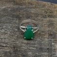 thumbnail image 4 of Solid 925 Sterling Silver Coffin Ring, Natural Green Onyx Gemstone Ring, Statement Ring, Unique Handcrafted Jewelry For Women/Men, 4 of 6