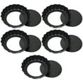 thumbnail image 1 of 5Pcs Egg Tart Molds Tart Pans with Removable Bottom Nonstick Baking Pans Cupcake Pans, 1 of 6