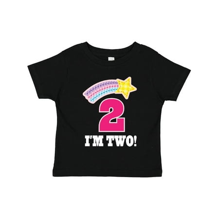 

Inktastic 2nd Birthday 2 Year Old Girls Rainbow Star Gift Toddler Toddler Girl T-Shirt