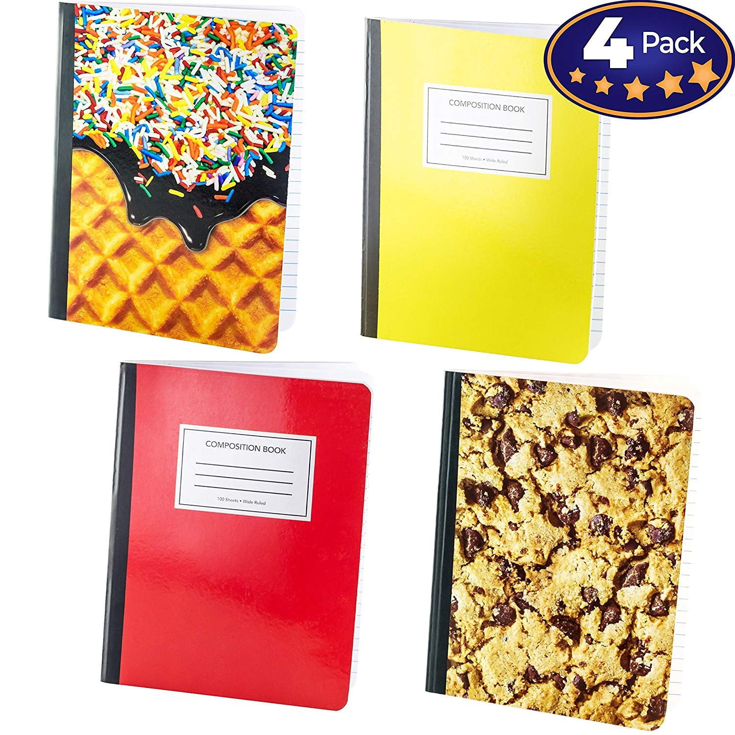 notebook wide ruled paper 4 pack 9 34 x 7 12 inch notepads are great