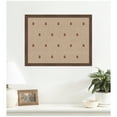 thumbnail image 2 of Kate and Laurel Framed Fabric Pinboard 26 x 20, Red Botanical Block Print Printed Linen Classic Bulletin Board for Use as a Vision Board or Wall Organization, Florence Medium Brown Frame, 2 of 8