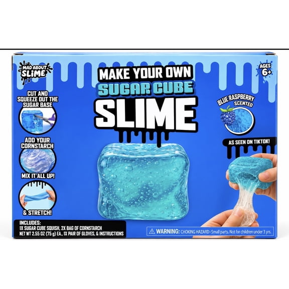 RMS Make Your Own Sugar Cube Slime Kit, Blue Raspberry Scented
