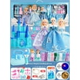 thumbnail image 1 of Princess Lissa & Elsa 5-Piece Extra Large Doll Set with Light-Up Gift Box – Includes 25 Accessories, Makeup Bag, Musical Castle & Flashlight Wand – High-Quality, Durable Toys for 4-6 Year Old Girls –, 1 of 6
