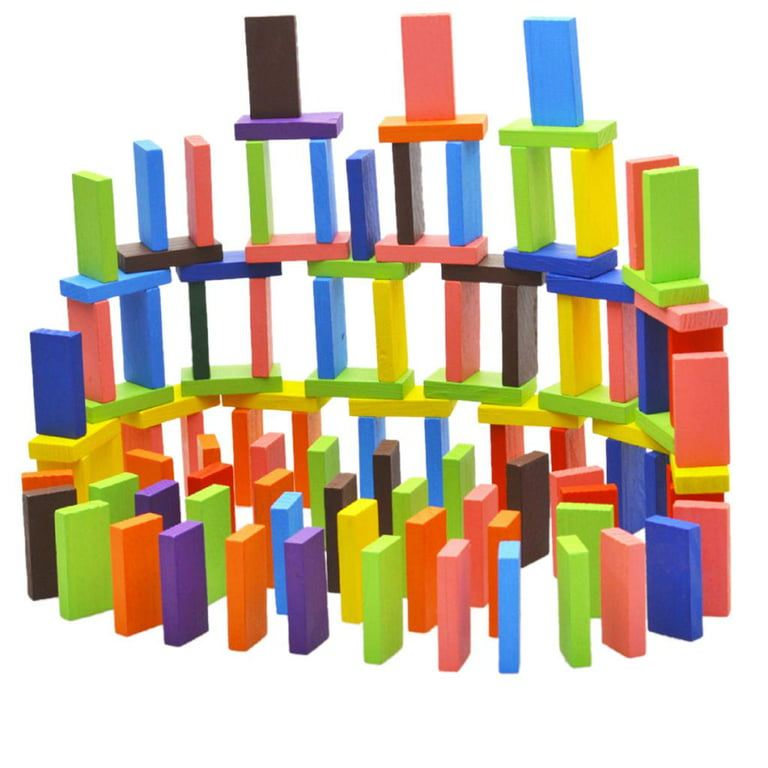 Buy LADWA 240 Pcs Super Dominos Blocks, 12 Color Bulk Wooden Dominos Blocks  Set, Kids Game Educational Play Toy, Domino Racing Toy Game (12 Colors, 20 Dominos  Blocks Each Color) Online at