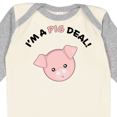thumbnail image 4 of Inktastic I'm a Pig Deal Cute Pig Pun Boys or Girls Long Sleeve Baby Bodysuit, 4 of 5