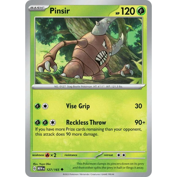 Pokemon Scarlet & Violet 151 Uncommon Pinsir #127