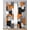 Orange, variant on Navy Blue Black Geometric Sheer Curtains 45 Inch Length 2 Panels Set for Living Room/Bedroom, Modern Abstract Art Block Kitchen Curtains Grommet Semi-Sheer Curtains Drapes Window Treatments 42"x45"x2
