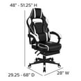 thumbnail image 6 of Flash Furniture Black Gaming Desk with Cup Holder/Headphone Hook/Monitor Stand & White Reclining Back/Arms Gaming Chair with Footrest, 6 of 12