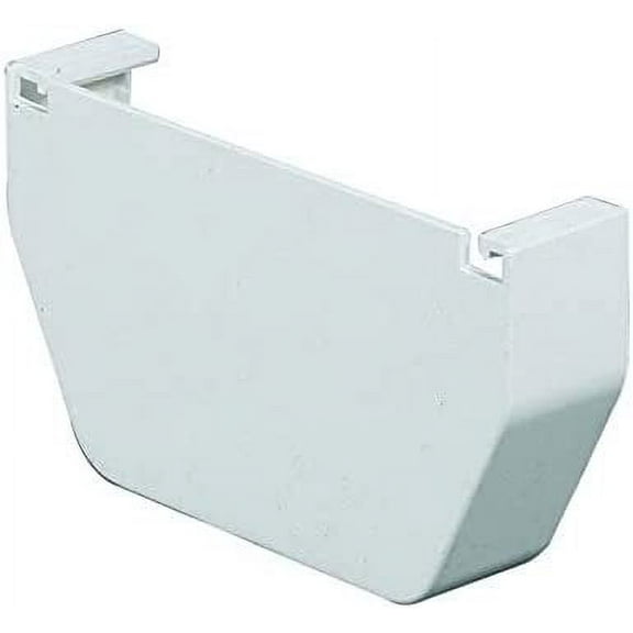 Amerimax 5.8 in. H x 4.5 in. W x 5 in. L White Vinyl Gutter End Cap - Case of: 20;20