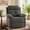 Gray, variant on Brown Small Swivel Rocker Recliner for Women, Space-Saving Design for Bedroom & Living Room