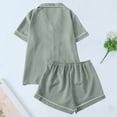 thumbnail image 4 of MEICHEN Lounge Set for Women 2 Piece Pajama Set for Women Heart Print Button Short Sleeve Shirt Matching Shorts Set Summer Cute Sets Women's Essentials Fashion Sleepwear, 4 of 4