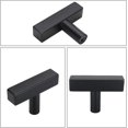 thumbnail image 3 of Paquete de 10 perillas de gabinete negras mate, herrajes para gabinetes de cocina, tiradores de cajones negros, perillas de cocina y baño, 3 of 5