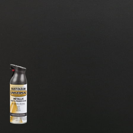 Rust-Oleum Universal Metallic Black Stainless Steel Spray Paint and Primer in 1, 11 oz