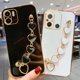 thumbnail image 2 of RedmiA1 A2plus Luxury Plating Love Heart Bracelet Chain Case For Xiaomi Redmi 12C A1 A2 Plus Band Cover On Redmi12C 11A 13C 10C, 2 of 5
