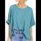 thumbnail image 1 of Camiseta Holgada Informal de Verano de Corta para Mujer. Azul y Verde XXL, 1 of 8