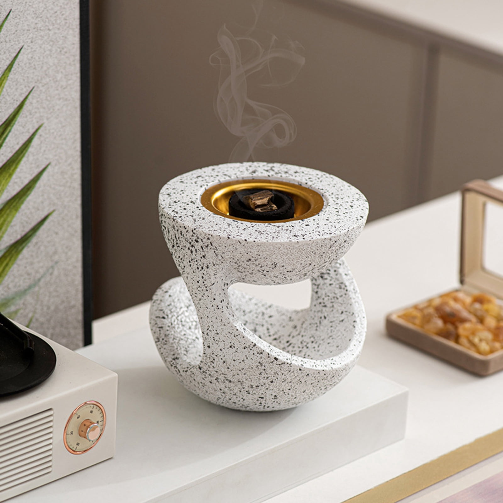 Decorative Frankincense Burners For Home Office with Storage Compartment Middle Eastern Styles Incenses Holder Stove