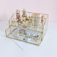 thumbnail image 3 of Joyería baratija caja de cristal ornamentado pendientes caja de cristal y marco dorado caja decorativa mostrador caja de, 3 of 8