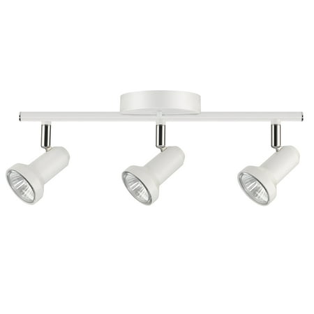 Globe Electric Melo Glossy White Track Lighting, Bulbs Included,
