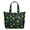 Alien Peace Sign Black Pattern, variant on Alien Peace Sign Black Pattern Weekend Tote Bag, Daily Commuter Tote with Inner Zip Pocket, Full Length Zipper Gift Ideas for Work School Travel,22 X 12 X 18 Inches