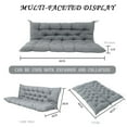 thumbnail image 5 of Outdoor Cushions for Patio Furniture, 4" Thick Waterproof Porch Swing Cushions Replacement with Backrest, 2-3 Seater Bench Cushion（Light gray,40*40in）, 5 of 7