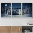 thumbnail image 2 of wall26 Framed Canvas Print Wall Art Set Moonlight Winter Snow Mountain Forest Nature Wilderness Photography Realism Rustic Landscape Colorful Cool for Living Room, Bedroom, Office - 24"x36", 2 of 5