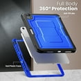 thumbnail image 4 of ELEHOLD Rugged Case with Pencil Holder For iPad Air 11-inch M3 (2025) / M2 (2024), Built-in Kickstand Double-Layer Protection Full-Body Shockproof Cover For Apple iPad Air 11 (2025/2024),Blue, 4 of 8
