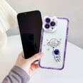 thumbnail image 4 of for iPhone 15 Pro Max Case Clear with Astronaut Design Cute Anime Cool Blue Durable Space Theme Soft TPU Shockproof Protective Aesthetic Women Girly Kids Girl's Phone Cover (Upside Down), 4 of 5