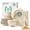 Beige, variant on 40-Piece Premium Wheat Straw Dinnerware Sets, Service for 8, Unbreakable Plates and Bowls Set - Cups Sets, Dinner Plates, Bowls for Kitchen,Dishwasher and Microwave Safe Dishes Set - Multi V