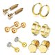 thumbnail image 1 of Juego de pendientes de acero inoxidable Juego de pendientes negros para hombre Juego de moda múltiple, 1 of 6