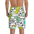 thumbnail image 3 of Bixox Men's Funny Dinosaurs on Stripes printed lightweight casual shorts, soft sleep shorts with pockets., 3 of 7